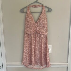 Kiwi & Punch Halter Dress Pink Animal print women’s size medium